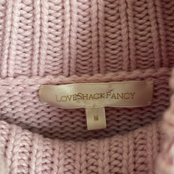 LoveShackFancy Allan Appliquéd Patchwork Knitted  Turtleneck Sweater - Picture 8 of 16